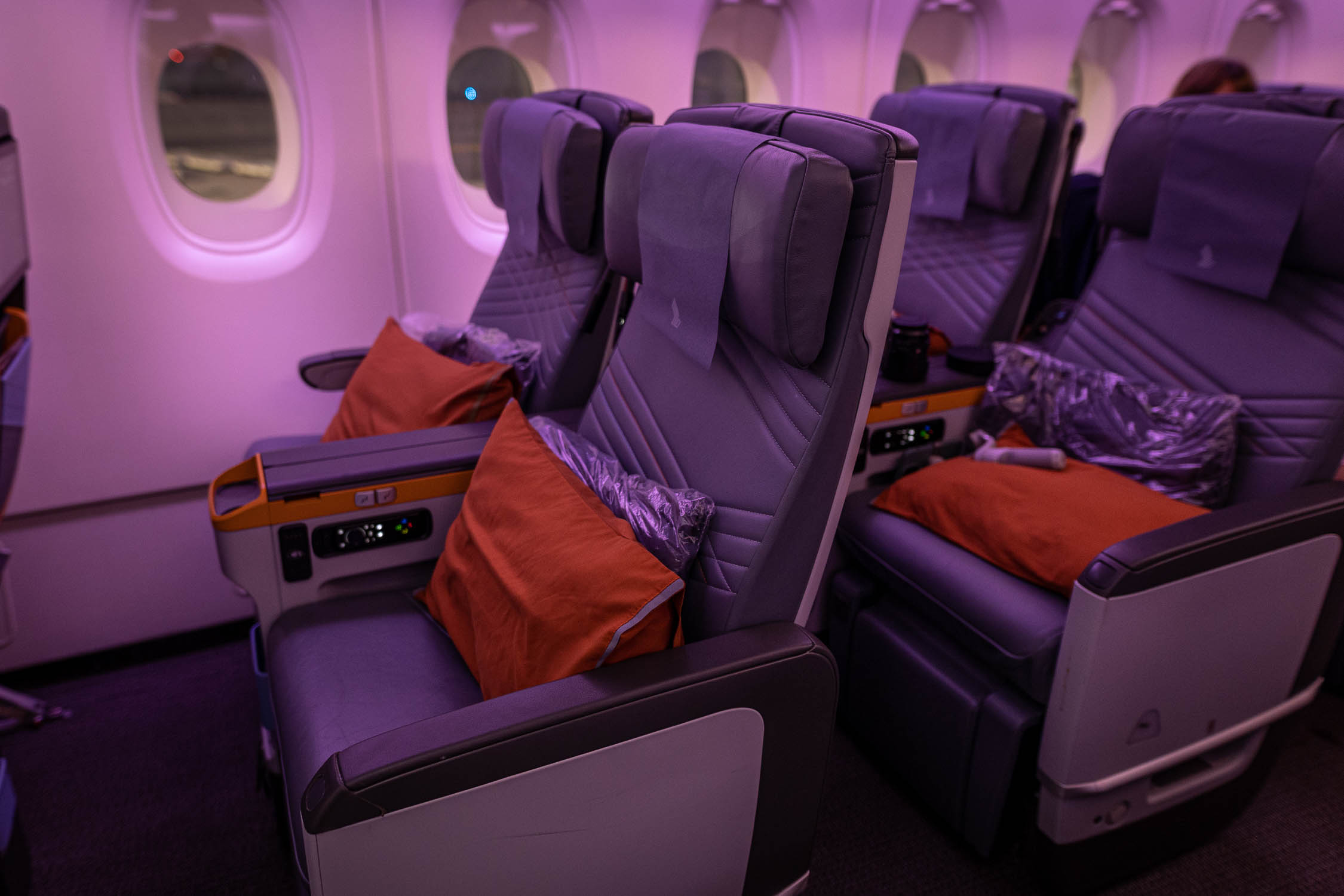 Singapore A380 Premium Economy Class Gut Aber 