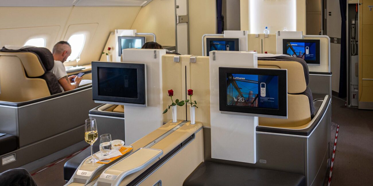 Lufthansa A380 First Class Kabine Sitz